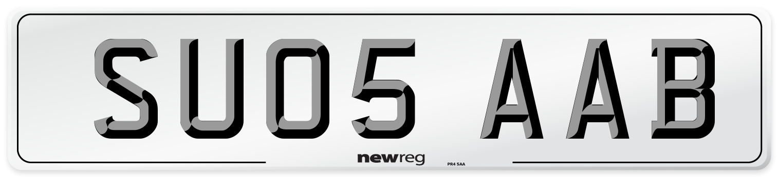 SU05 AAB Number Plate from New Reg